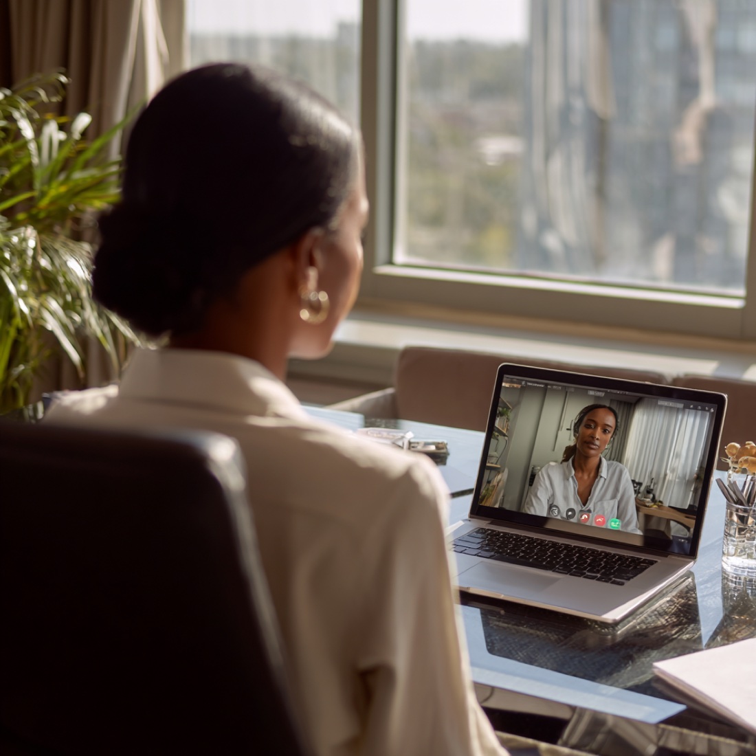 Support over a private video consultation