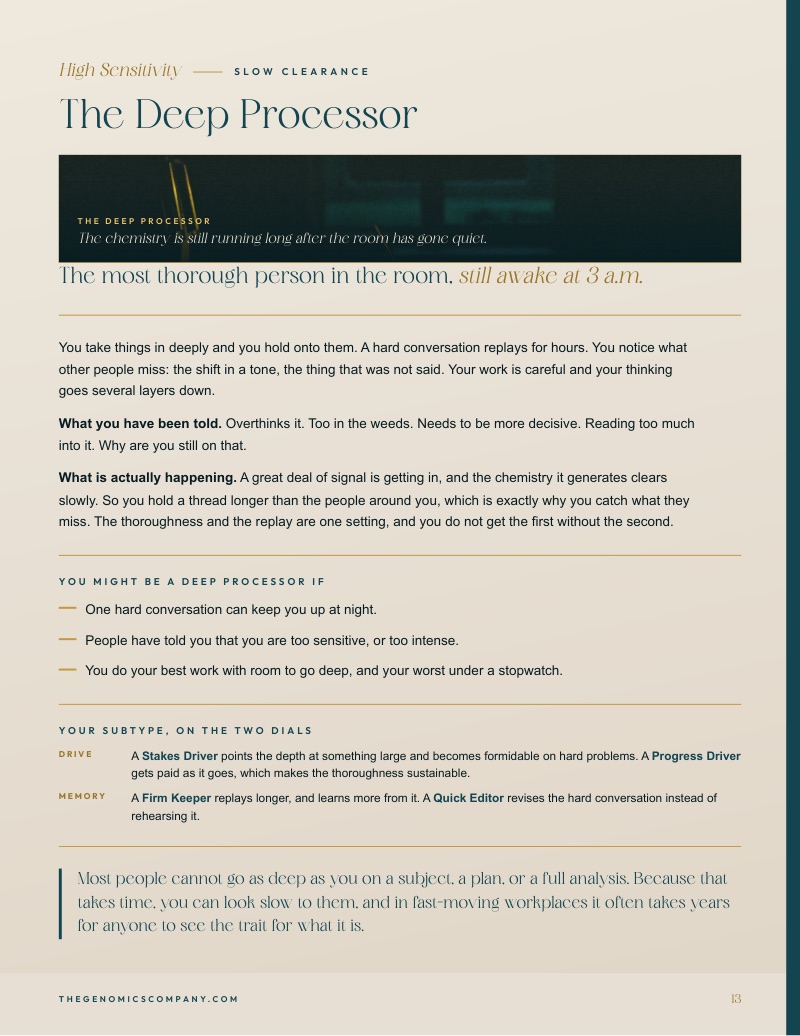 A page from the field guide: the Deep Processor